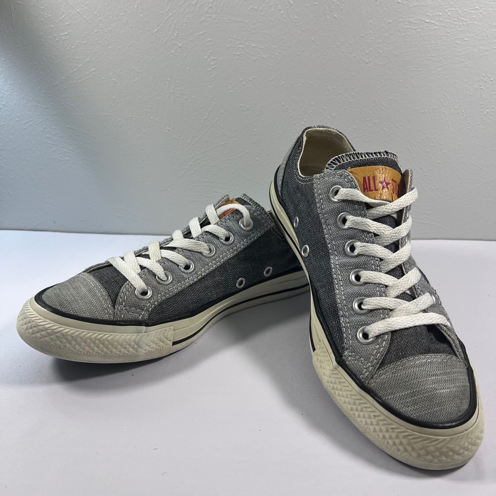 Converse All Star Low Top Gray Denim Sneakers Casual Shoes Unisex W 8 M‎ 6